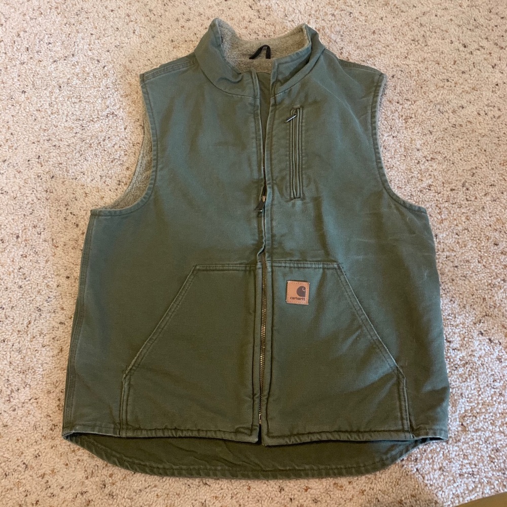 Carhartt sandstone sherpa-lined vest Sz M